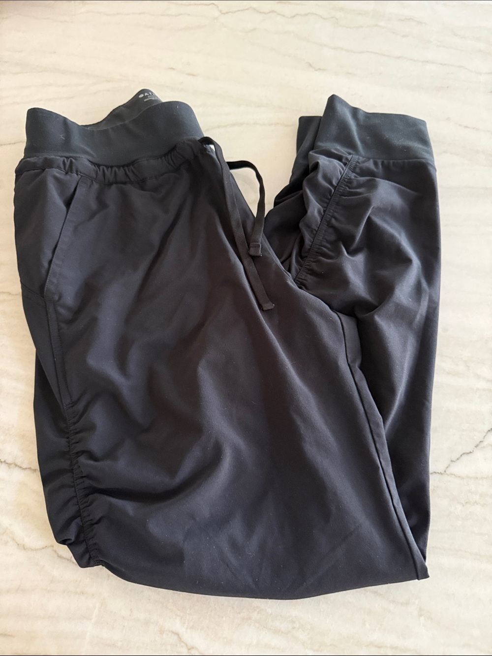 Athleta Women Black Joggers with Drawstring Waist size 0